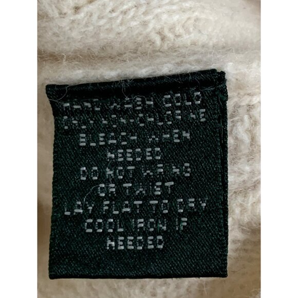 Ralph Lauren Womens Cream Cable Knit Wool & Angora Mock neck Sweater S RY10631 - Picture 4 of 7